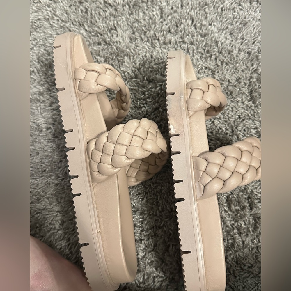Aqua tan sandals